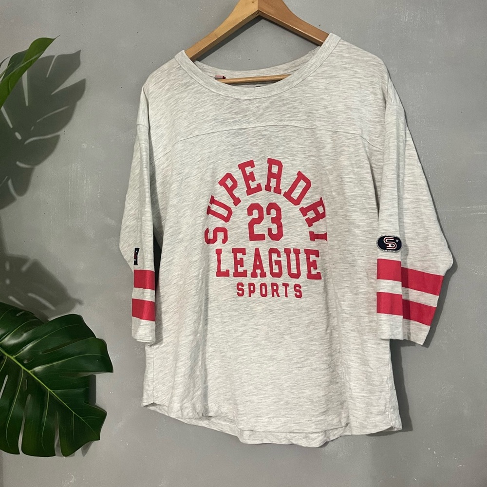 3/$30 _ SUPERDRY | Tri League woman’s red Half Sleeve T-Shirt Baseball - medium